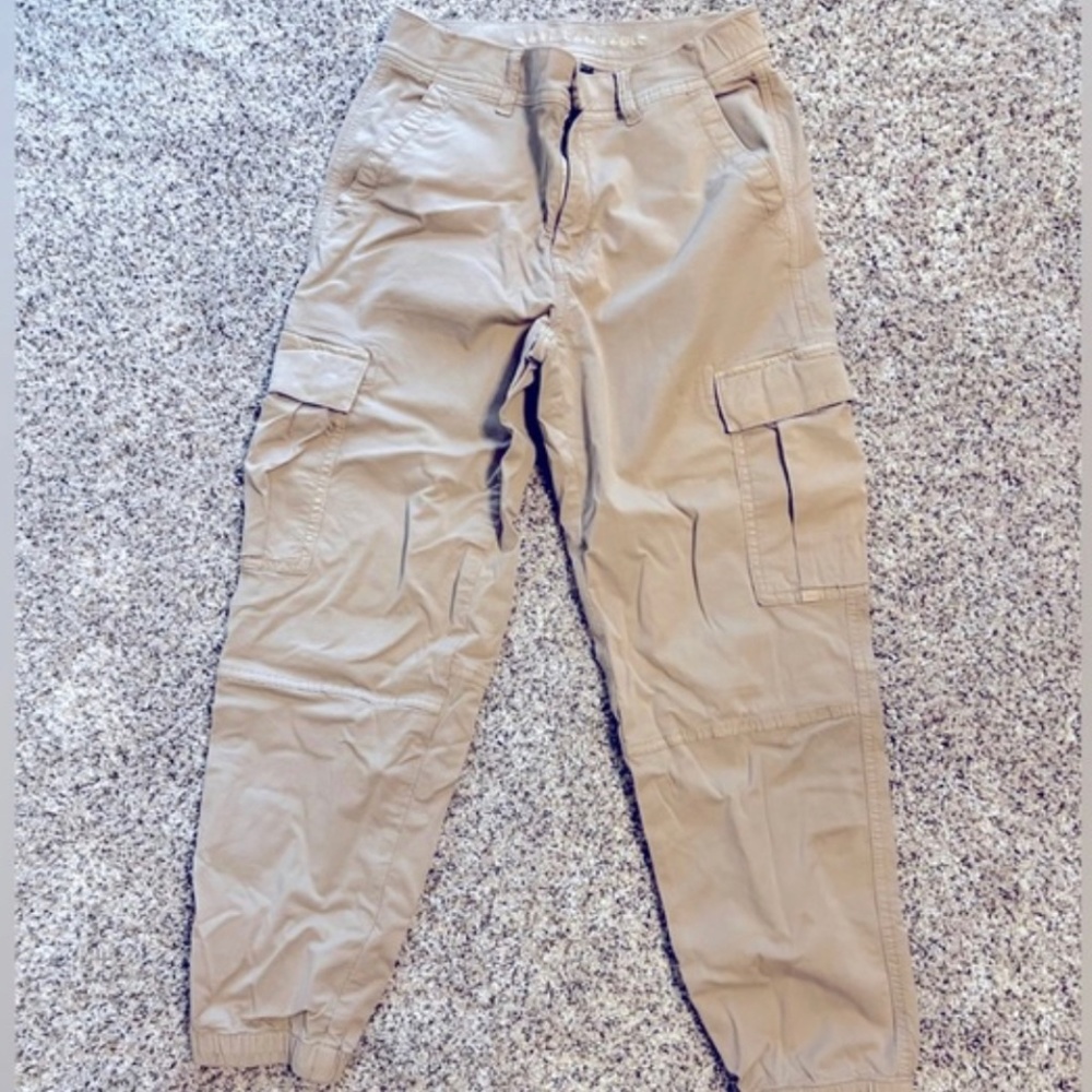American Eagle Khaki Cargo Pants
